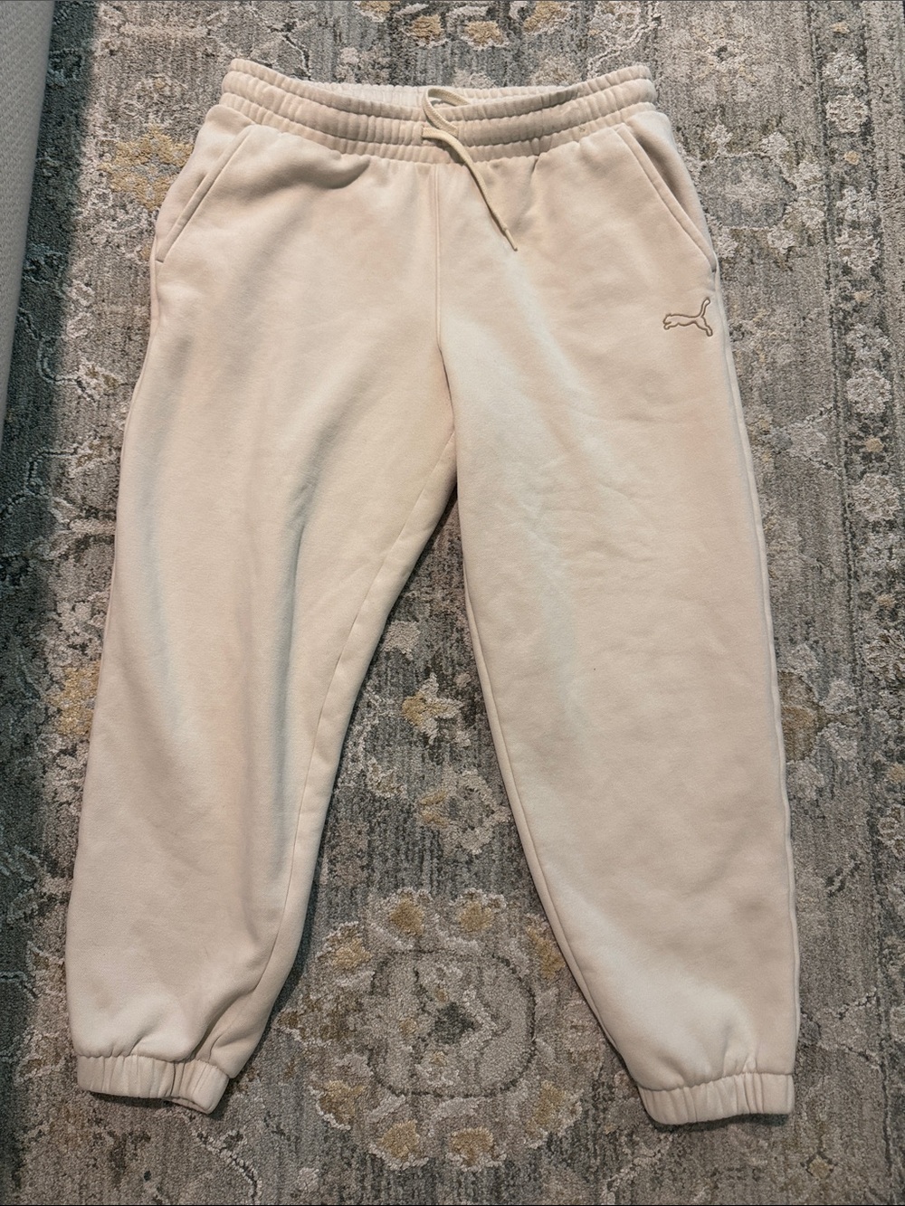 Puma Cream Fleece Track Joggers